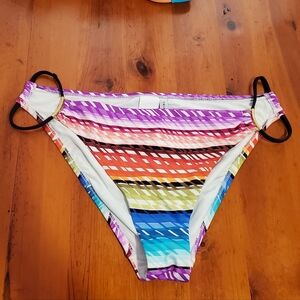 NWOT Trina Turk Prismatic Multi Side String Hipster Bikini Bottoms Size 14
